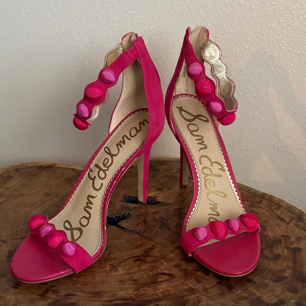 Sam Edelman Addison Fuchsia Heels with Pink Accents